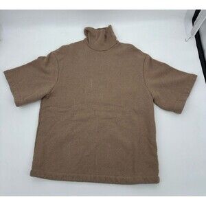Agolde Sweatshirt Womens Small Brown Tan Pullover Crew‎ Puff Round Shoulder Boxy